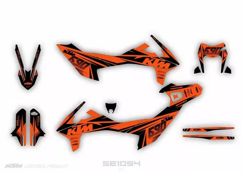 Graphics Kit KTM 690 SMC R 2019 2020 2021 2022 2023 Decals Supermoto SCRUB