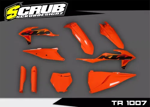 KTM XC XC-F SX SX-F 2019 2022 Plastics kit + Restyle Decals