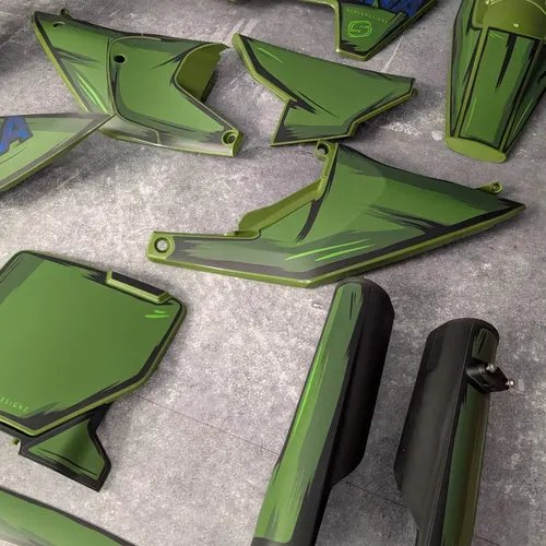 Plastics + Graphics Husqvarna 2023 2024 TC FC FX TX CAMO ARMY MILITARY GREEN