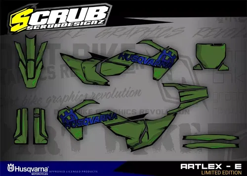 Plastics + Graphics Husqvarna 2023 2024 TC FC FX TX CAMO ARMY MILITARY GREEN