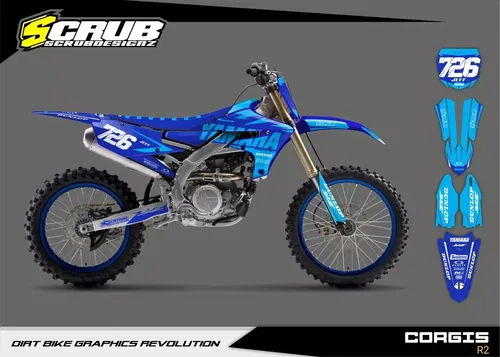 Plastics + Graphics Yamaha YZ450F 2018-2022 YZ250F 2019-2023 Race number + Name