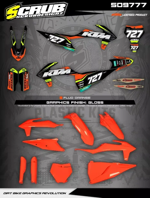 Plastics + Graphics KTM 2019 2020 2021 2022 XC XC-F SX SX-F 125 250 300 450