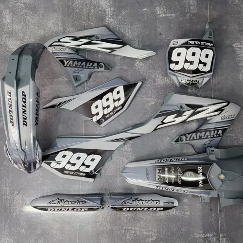 Plastics + Graphics Yamaha YZ125 YZ250 2022 2023 2024 2025 Custom number+name