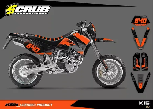 Plastics + Graphics KTM LC4 SMC 620-660 1999-2004 LED Tail light included