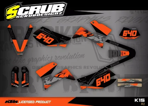 Plastics + Graphics KTM LC4 SMC 620-660 1999-2004 LED Tail light included