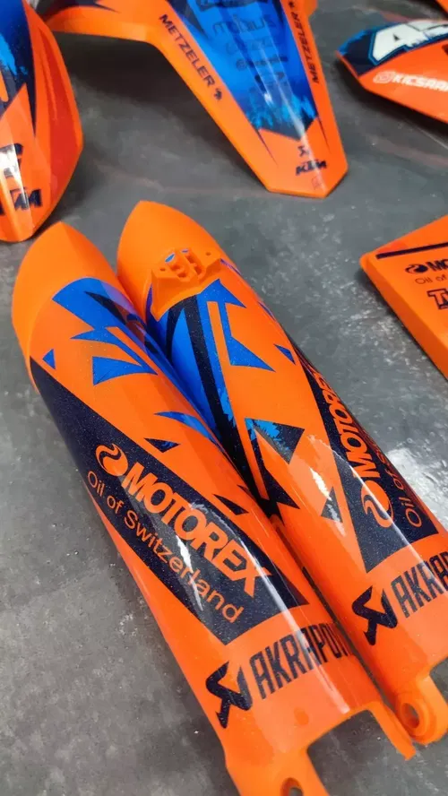 Plastics + Graphics applied KTM EXC EXC-F 2008 2009 2010 2011 XC-W XCF-W