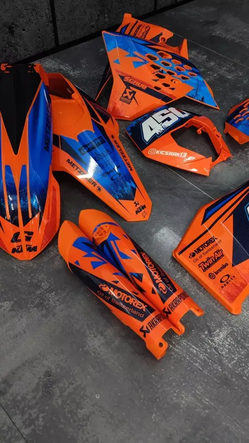 Plastics + Graphics applied KTM EXC EXC-F 2008 2009 2010 2011 XC-W XCF-W