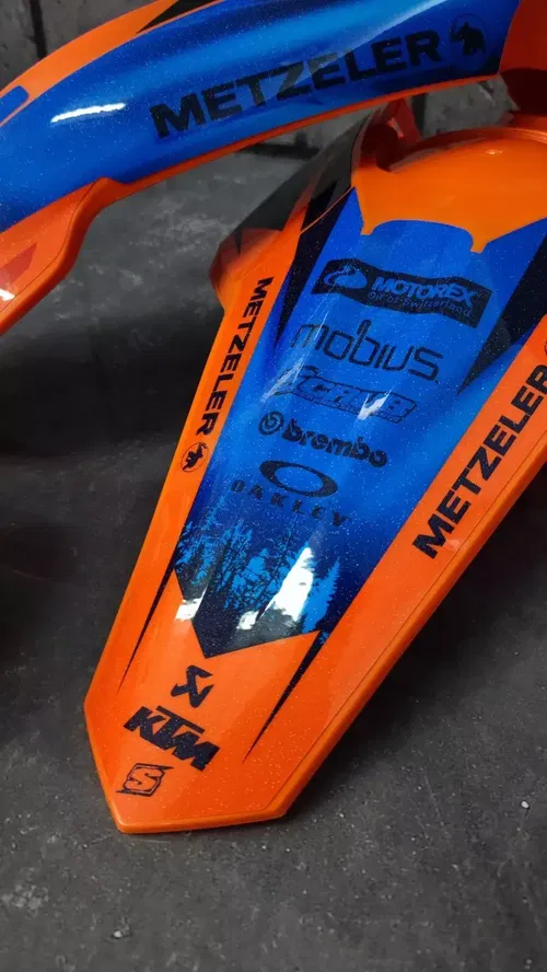 Plastics + Graphics applied KTM EXC EXC-F 2008 2009 2010 2011 XC-W XCF-W