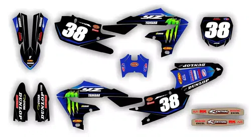 Graphics decals stickers kit Yamaha YZ250F 2019-2023 YZ450F 2018-2022