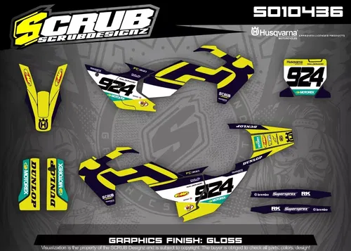 Plastics + Graphics 2025 Husqvarna TC FC FX TX + Grip