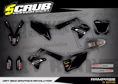Graphics Kawasaki KX450 2019-2023 KX250 2021-2024 KXF Decals Stickers kit