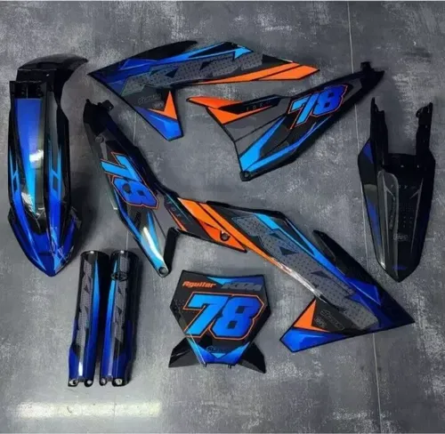 Plastics + Graphics KTM 2023 2024 XC XC-F SX SX-F + Race Number - Kit applied