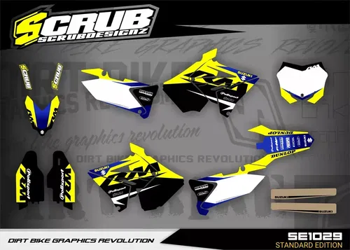 RESTYLE graphics RM125 RM250 2001 - 2008 Suzuki RM 125 250 Polisport Decals