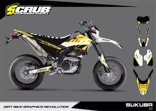 Yamaha WR250X Supermoto 2007-2021 Graphics decals stickers