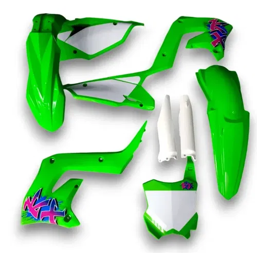 Plastics + Graphics Kawasaki KX Restyle KX125 KX250 2004 2005 2006 2007 2008