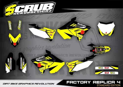 RESTYLE graphics RM125 RM250 2001 - 2008 Suzuki RM 125 250 Polisport Decals