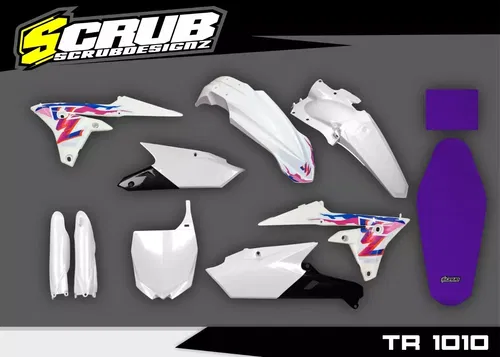 Plastics + Graphics + Seat cover Yamaha YZ450F 2014-2017 YZ250F 2014-2018 Retro