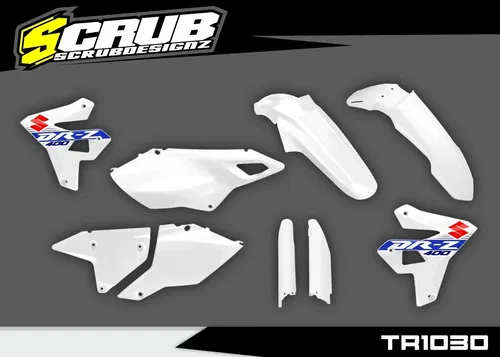 Suzuki DR-Z400SM Supermoto 1999-2024 Restyle Plastics + decals applied DRZ400 SM
