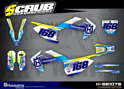Husqvarna TC FC 2016 2018 125 250 300 350 450 Decals Stickers Graphics Kit