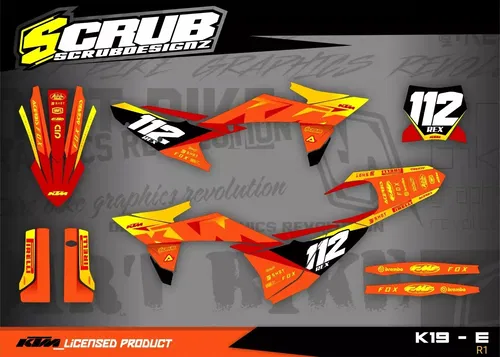 Plastics + Graphics KTM 2025 XC XC-F SX SX-F Custom Race Number + Name