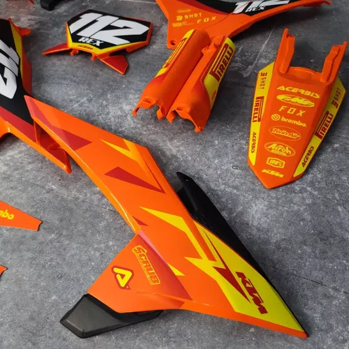 Plastics + Graphics KTM 2025 XC XC-F SX SX-F Custom Race Number + Name