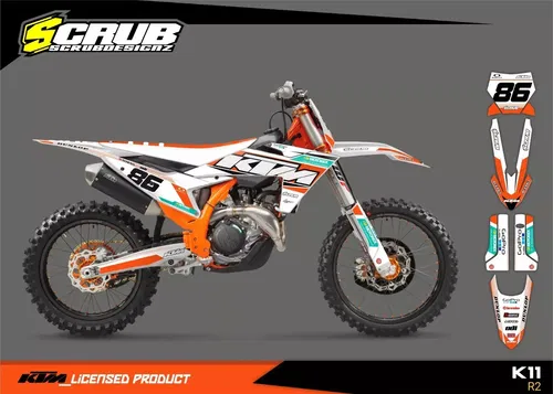 KTM 2023 2024 SX SX-F XC XC-F Graphics decals stickers kit | Custom race number