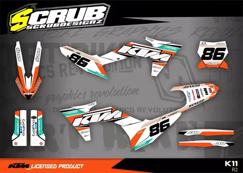KTM 2023 2024 SX SX-F XC XC-F Graphics decals stickers kit | Custom race number