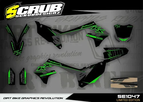 Graphics Kit Kawasaki KX450 2019-2023 KX250 2021-2024 KXF Decals Stickers
