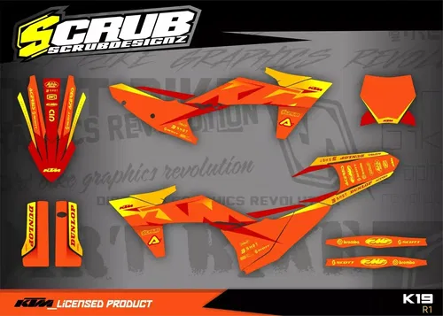 KTM Graphic SX SXF 2023 2024 125 150 250 300 350 450 Decals XC XCf SCRUB