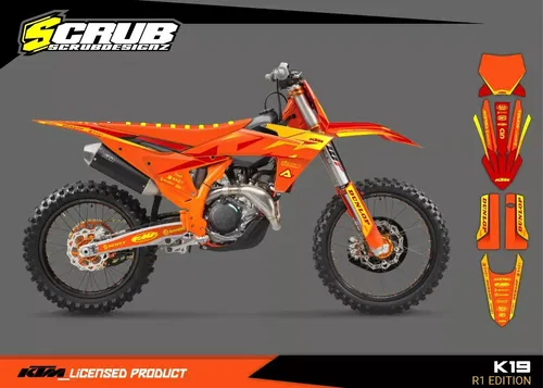 KTM Graphic SX SXF 2023 2024 125 150 250 300 350 450 Decals XC XCf SCRUB