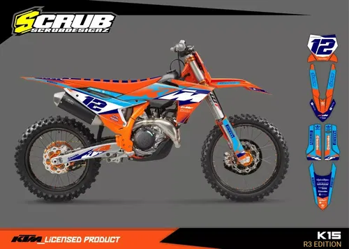KTM 2023 2024 SX SX-F XC XC-F Graphics decals stickers kit | Custom race number