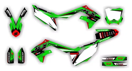 Graphics Kit Kawasaki KX450 2019-2023 KX250 2021-2024 KXF Decals Stickers