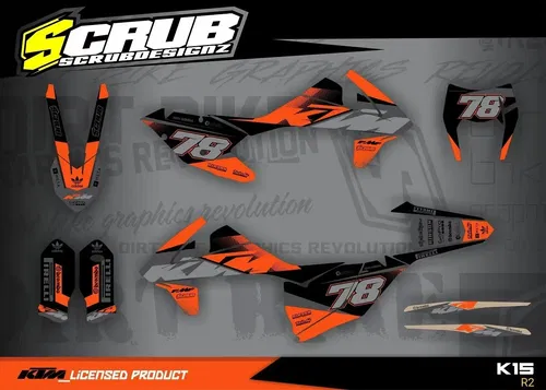 Graphics KTM 2017 2018 2019 XC-W XCF-W EXC EXC-F 125 250 300 350 450 500 decals