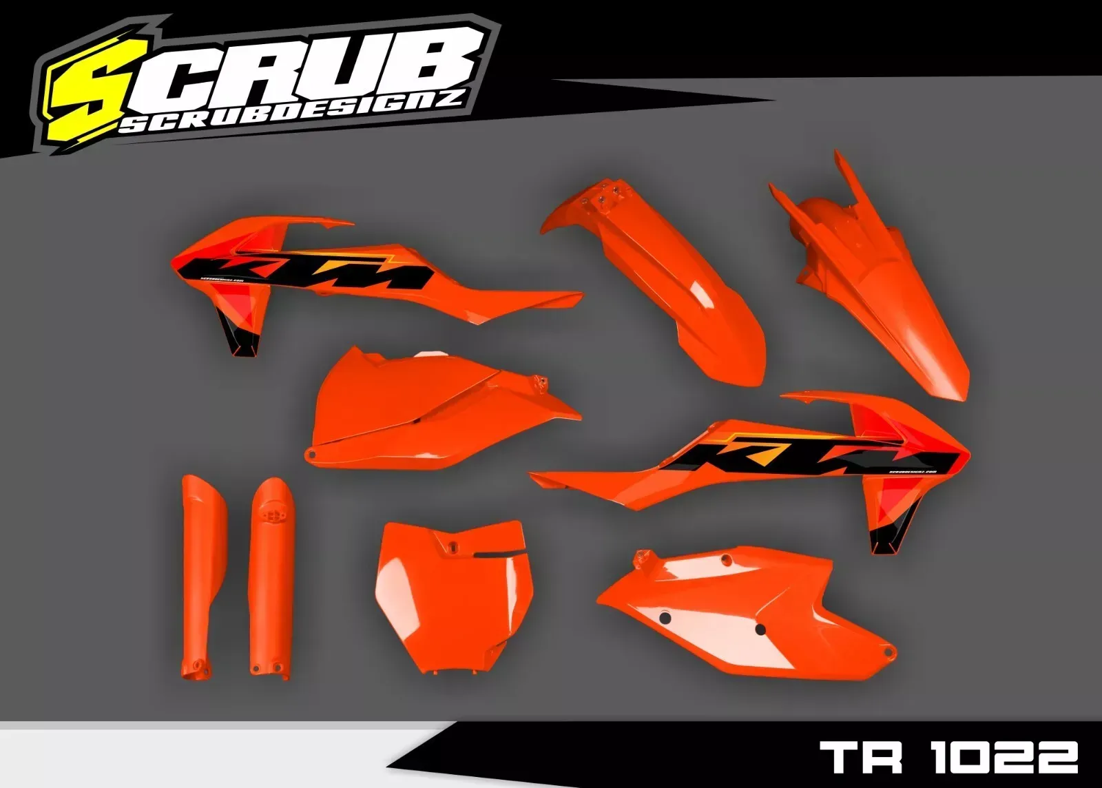 KTM SX SX-F XC XC-F 2016-2018 Plastics kit + Restyle replica decals graphics