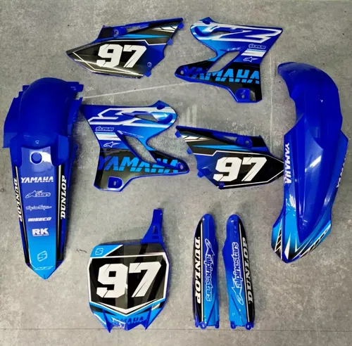 Plastics + Graphics Yamaha YZ125 YZ250 2008-2021 decals stickers applied