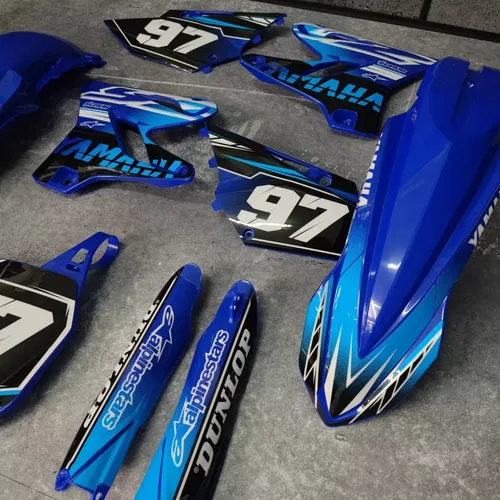 Plastics + Graphics Yamaha YZ125 YZ250 2008-2021 decals stickers applied