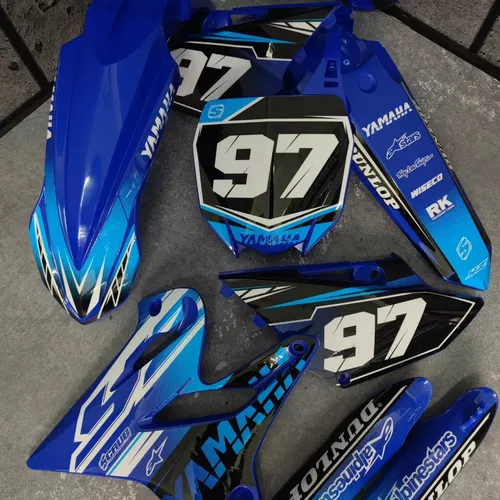 Plastics + Graphics Yamaha YZ125 YZ250 2008-2021 decals stickers applied