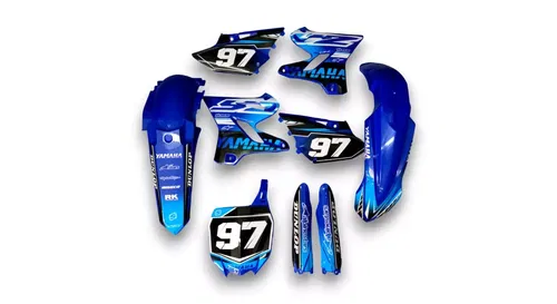 Plastics + Graphics Yamaha YZ125 YZ250 2008-2021 decals stickers applied