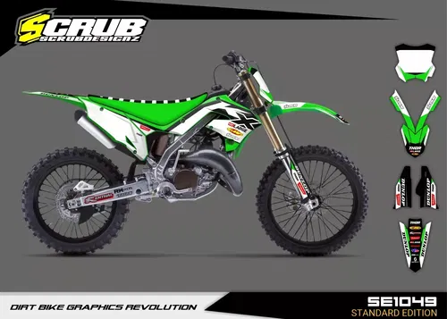 Plastics + Graphics Kawasaki KX Restyle KX125 KX250 2003