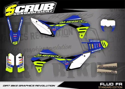 Plastics + Graphics Sherco SE SEF 2017-2023 Factory replica Fluo