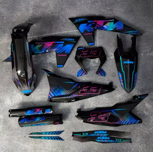 Plastics + Graphics KTM 2024 2025 XC-W XCF-W EXC EXC-F decals stickers kit