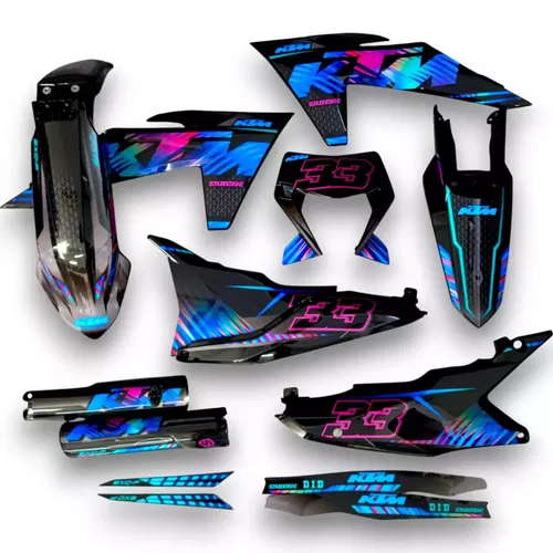 Plastics + Graphics KTM 2024 2025 XC-W XCF-W EXC EXC-F decals stickers kit