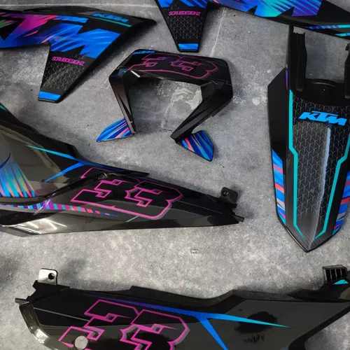 Plastics + Graphics KTM 2024 2025 XC-W XCF-W EXC EXC-F decals stickers kit