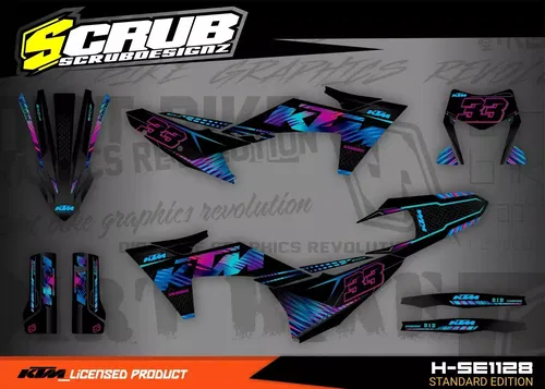 Plastics + Graphics KTM 2024 2025 XC-W XCF-W EXC EXC-F decals stickers kit