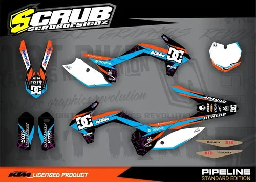 KTM graphics SX SXf 125 150 250 350 450 2013 2014 2015 SCRUB decals