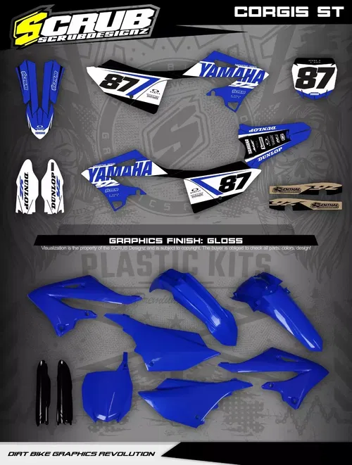 Plastics + Graphics Yamaha YZ125 YZ250 2022 2023 2024 2025 Custom race number