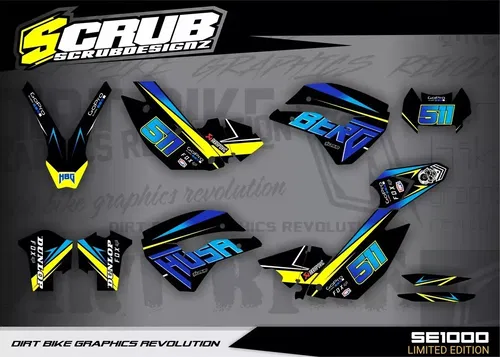 Husaberg FE 2009 2010 2011 2012 Graphics decals stickers kit custom race number
