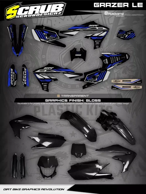 Plastics + Graphics Yamaha WR450F 2019-2023 WR250F 2020-2024