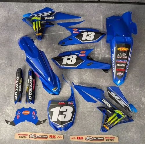 Plastics + Graphics Yamaha YZ450F 2014-2017 YZ250F 2014-2018 + Plus race number