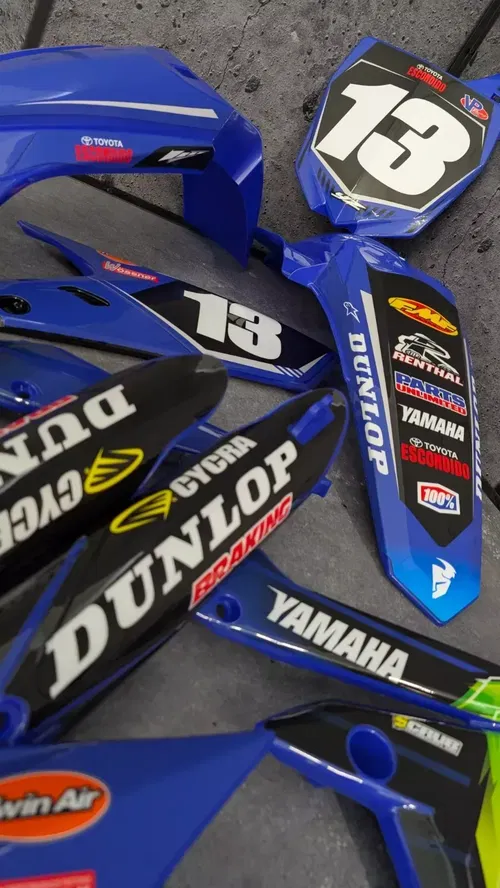 Plastics + Graphics Yamaha YZ450F 2014-2017 YZ250F 2014-2018 + Plus race number
